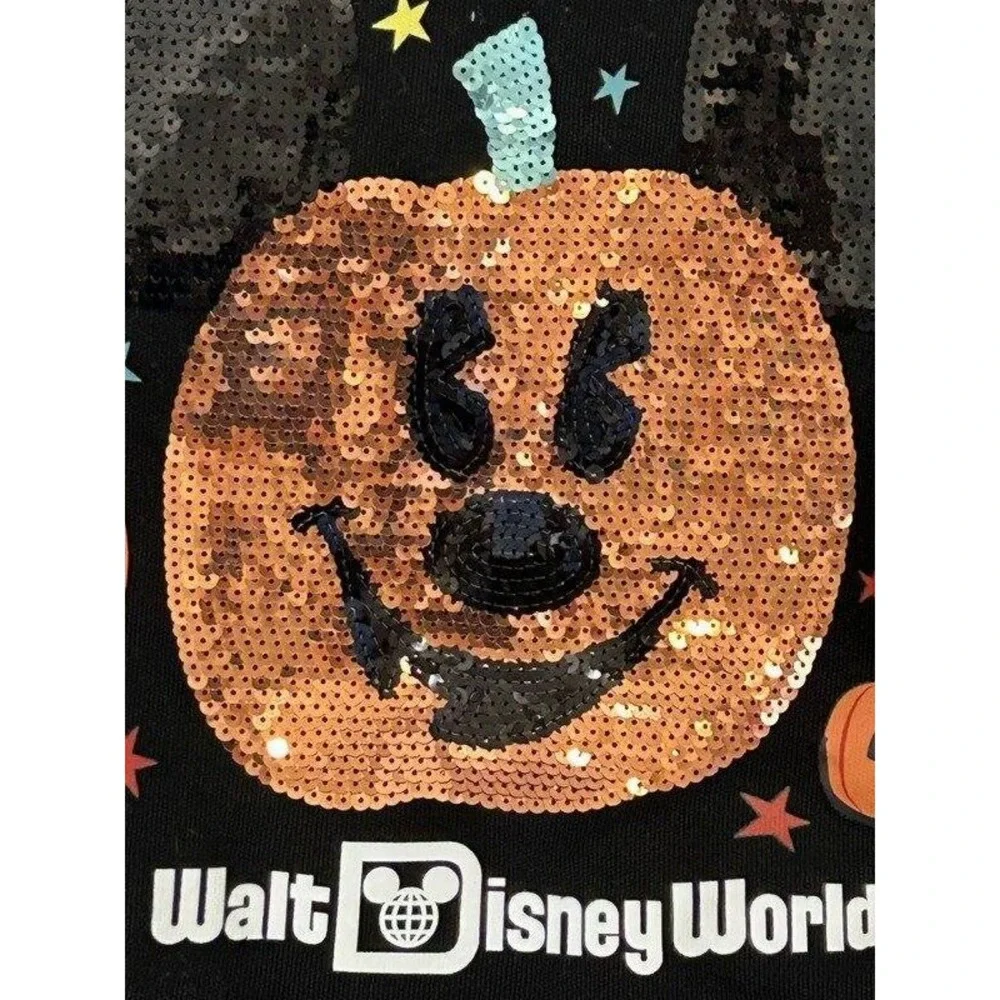 Disney Parks Walt Disney World Canvas Tote Bag Halloween Pumpkin Mickey Mouse